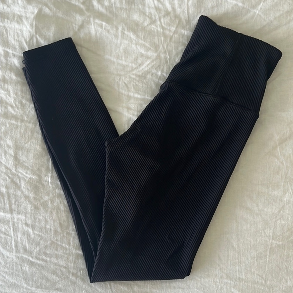 Athleta Black Ribbed Leggings